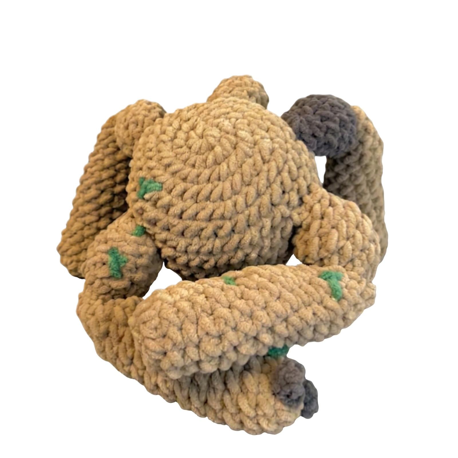 

Handmade Crochet Plush Toy Soft Stuffed Animal Decorative Home Accessory Unique Knitted Design Durable Material Safe for All Ages One Size