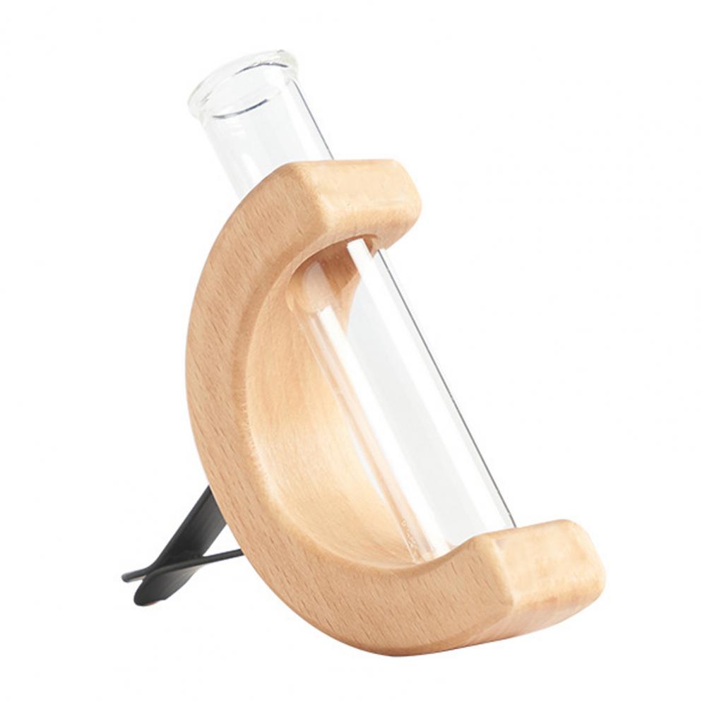 Flower Vase Clip Eco-friendly Personalized Wooden Car Vent Clip Vase Dashboard Decor Unique Flower Display Clip Desktop Ornament