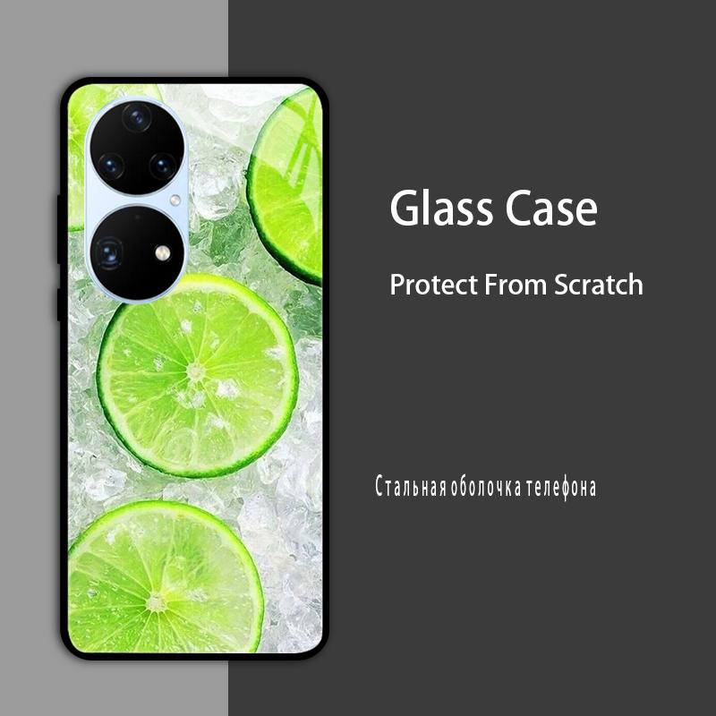 For Huawei P50 Pro Case P50E P 50 Luxury Tempered Glass Phone Case For Huawei P50 E Back Cover Fashion Protective Coque P50Pro