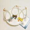 Pet Bowknot Adjustable Collar Cat Jewelry Pendant Princess Pearl Necklace Puppy Collar Decorative Dog Collar Accessories