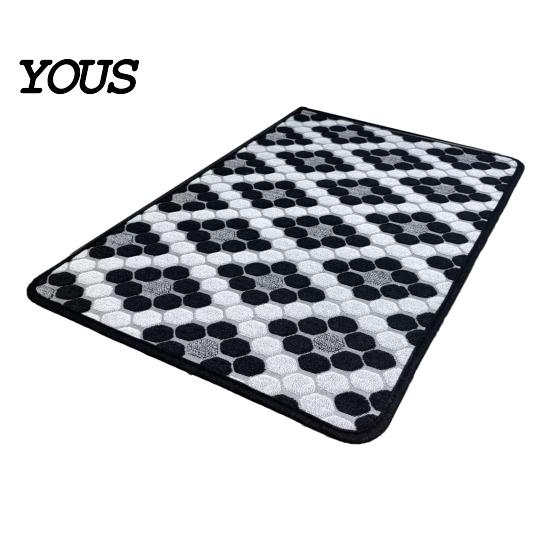 Anti-pilling Floor Mat Jacquard Entrance Door Mat, Quick-Dry Water Absorbent Machine Washable Non-Slip Doormat for Bathroom Kitchen Quick-drying