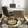Golden Sunflower Moon Rug for Boho Chic Interiors | Elegant Floral and Celestial Design for Living Spaces Skid resistant carpet