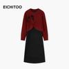 EICHITOO New Chinese Style Elegant Two-Piece Knitted Dress