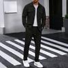 Men's Light Khaki Long Sleeve Jacket and Pants Set