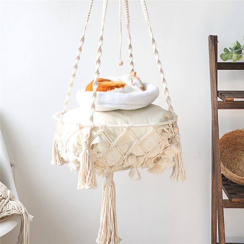 Gute-Böhmische Gewebte Katzenhängematte Europäische Netztasche Hängende Katze Hängekorb Schaukel Hängendes Haustierbett