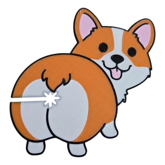 

Сумка для хлеба Corgi Butt, многоразовая сумка для хранения закусок в виде задницы собаки, декоративная сумка для хранения кухонных гаджетов, владельцев домашних животных, любителей собак, подарок оранжевый