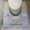 Marushin Sanrio Cinnamoroll Lazy Cinnamon Toilet 3795020700 Mat, Wipeable, Water-Repellent, Non-Slip, PVC,