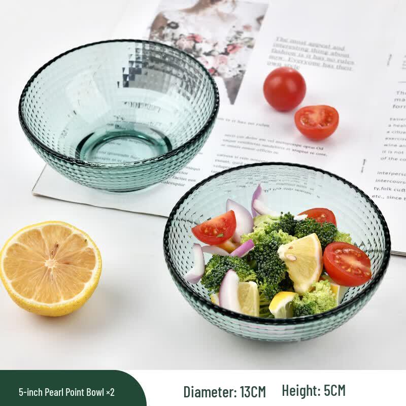 Shanzhongshan 5-inch Beaded Glass Bowl Set