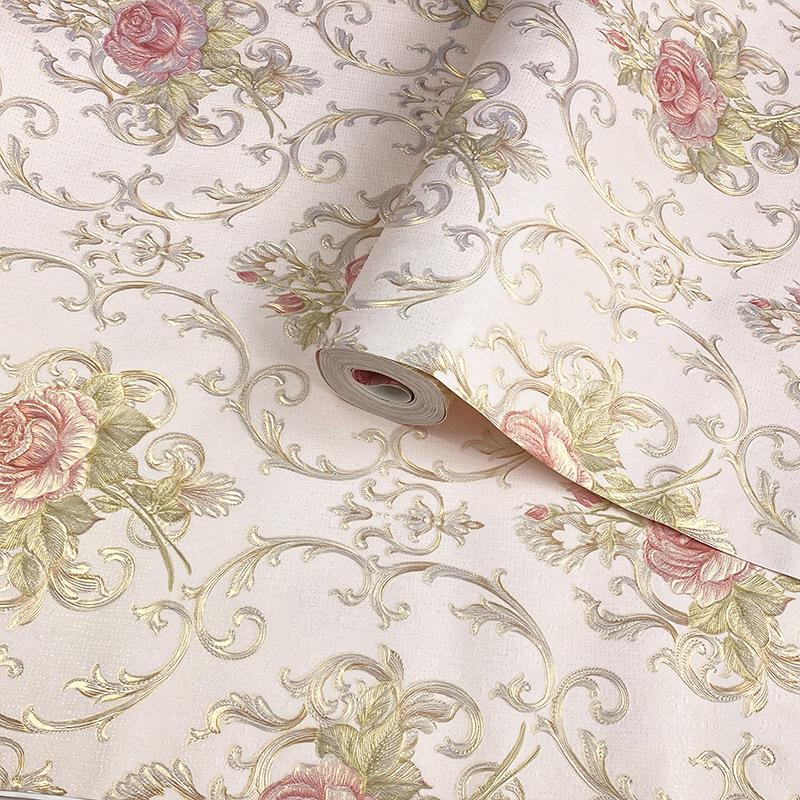 American Pastoral Floral Wallpaper Living Room Bedroom TV Background Renovation European Luxury Home Wall Decoration