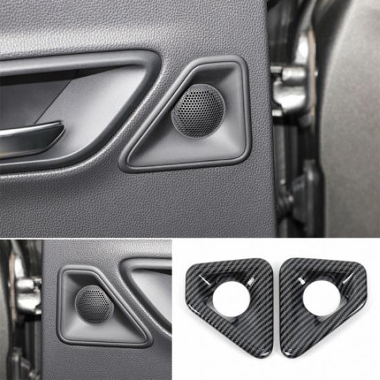 Carbon Fiber Rear Door Speaker Frame Cover Trim 2pcs For Toyota Crown -2024