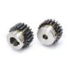 1 PZ 2M 12T-24T Pignone Cilindrico Foro 8/10/12/14/15/16/17/18/19/20/22/24mm Acciaio al Carbonio Pignone Motore con Gradino