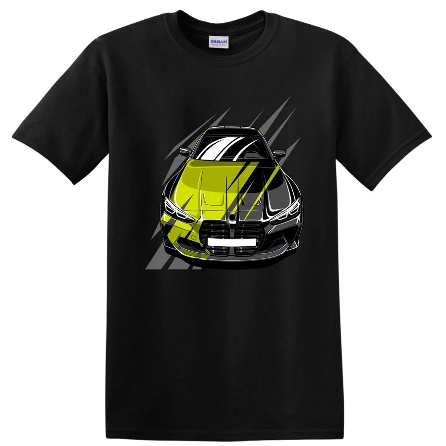 Car Graphic T Shirt for Auto Enthusiasts Racing Tee with Bold Stripes Design