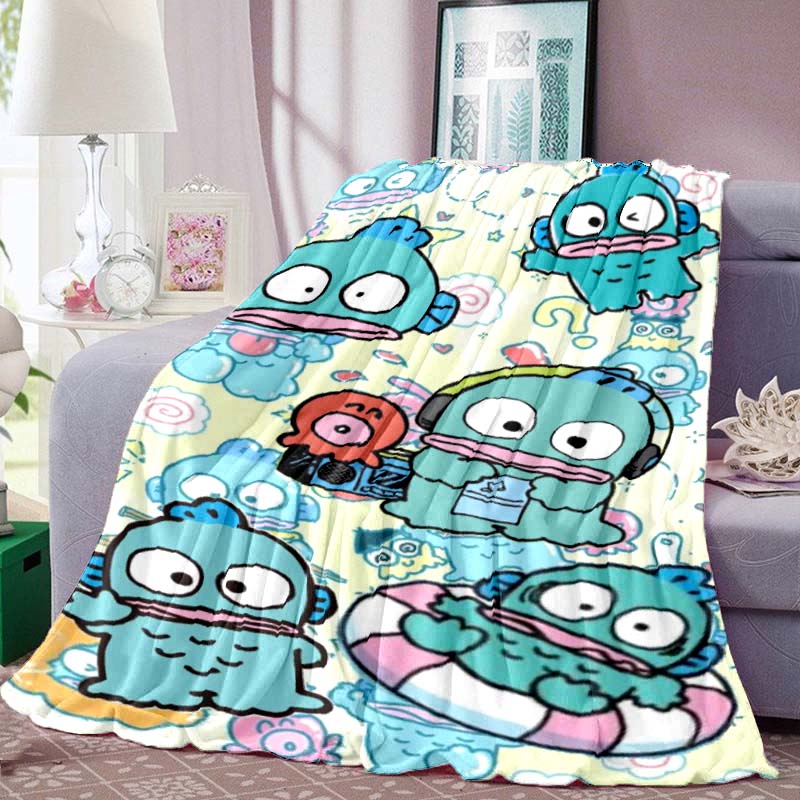 Cartoon Cute HANGYODON Soft Flannel Blanket Bedroom Sofa Picnic, Outdoor Leisure Gift BlanketW-1