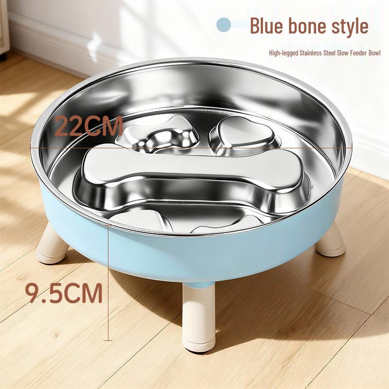 Stainless Steel Non-Slip Slow Feeder Bowl for Pets - Large Capacity for Dogs and Cats