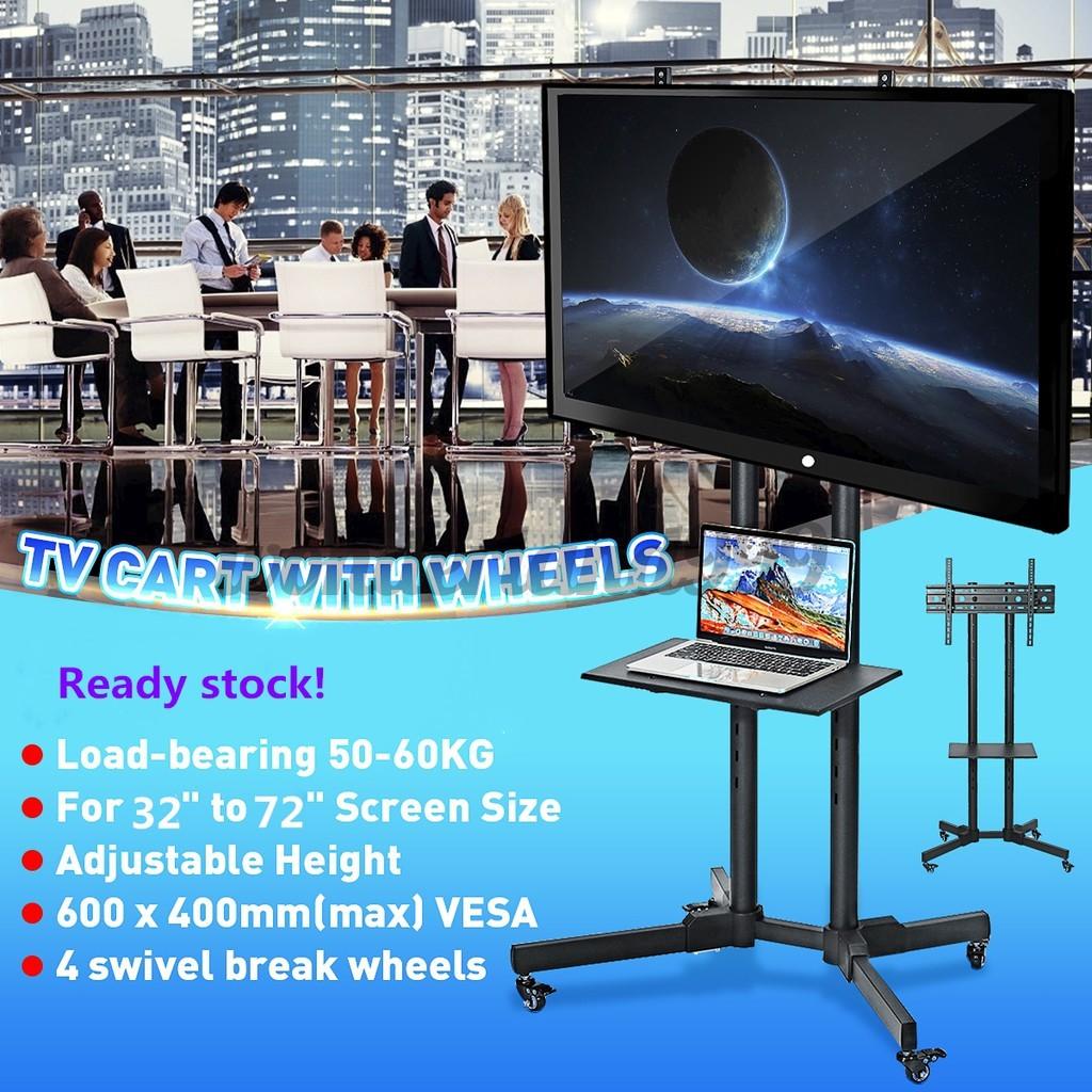 Mobile TV Trolley 34-72" Screen LED LCD Monitor Mount Plasma Display Meeting /Class/Live TV Stand Mobile Cart Trolley