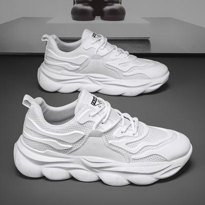 Men's Shoes New Spring Breathable Mesh Sports Casual Shoes Trendy Versatile Retro Heightening Shoes