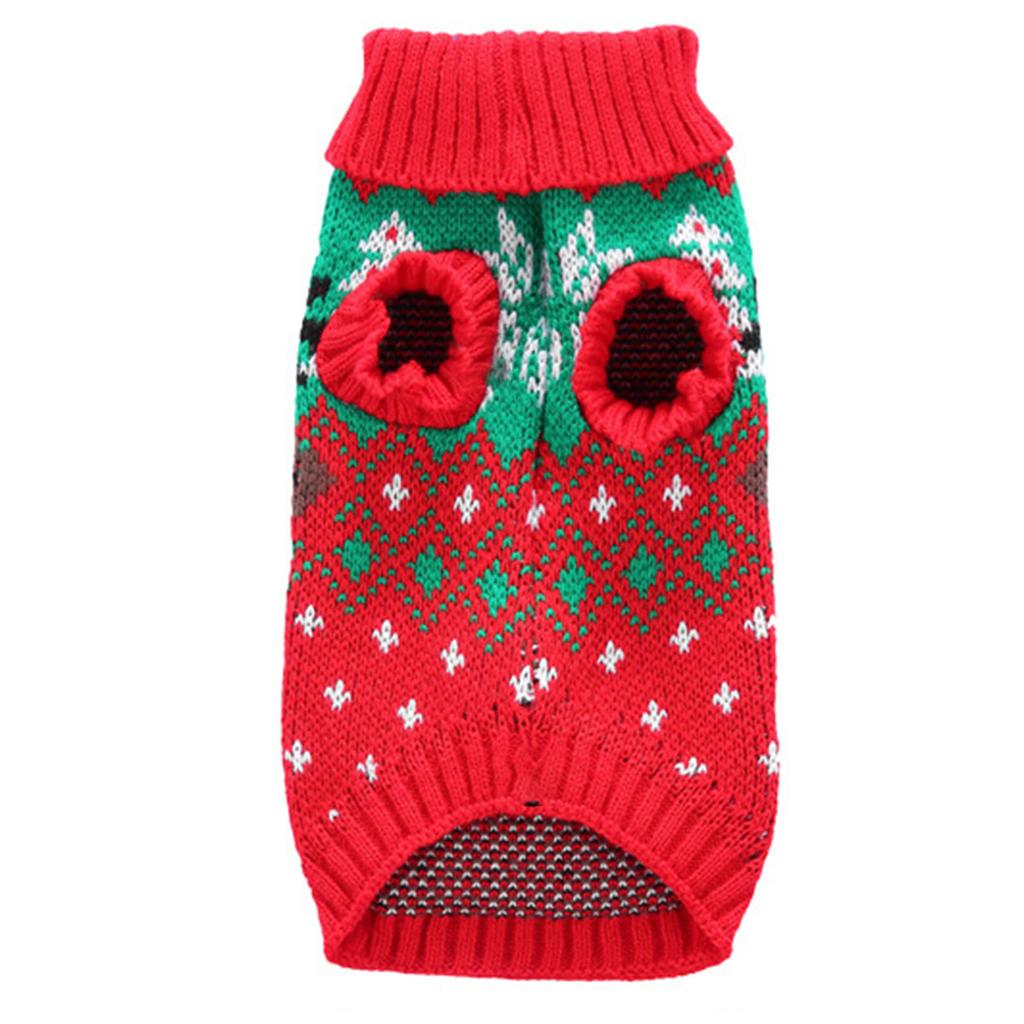 Dog Elk Sweater Autumn Fashionable Cute Warm Comfortable Pet Christmas Sweater for Christmas Party Home Travel Red XXL