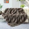 Luxury Faux Fur Blanket High-end Bed Fox Fur Blankets For Beds Plaid on The Sofa Cover Decoration Home Blankets And Throws