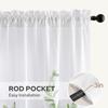 Green and White Privacy Sheer Curtains Length 2 Panels,Leaf Floral Printed Light Filtering Semi Sheer Window Curtains Drapes for