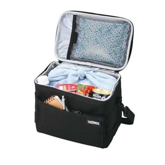 Thermos Soft Cooler 5L All Black Insulated Bag 5-Layer Insulation Structure Foldable Compact Water-Repellent Fabric Box Type RFD-0051 ALB