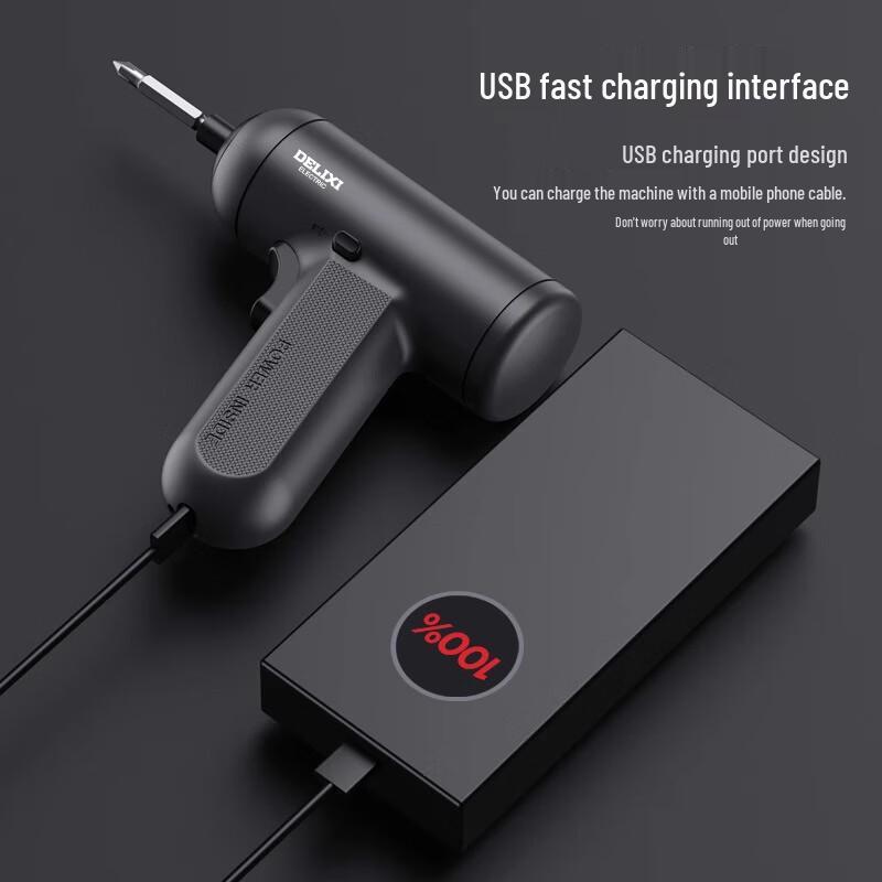 DELIXI 3.6V Cordless Electric Screwdriver CN plug (adapter included)