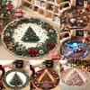 Christmas Round Rugs: Decorate Your Home with Magical Tree & Santa Designs! Bedroom Room Floor Mats New Year Home Decoration