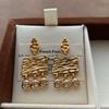 Irregularly Pleated Earrings, Earrings, Light Luxury And Smart Pendant, Retro Exquisite And Advanced Sense, Gorgeous And Unique Earrings.