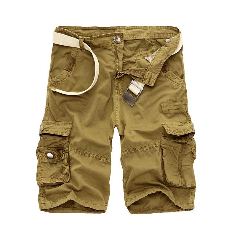 2025 Men's Multi-Pocket Cargo Camouflage Mid-Length Shorts for Casual and Sports Activities