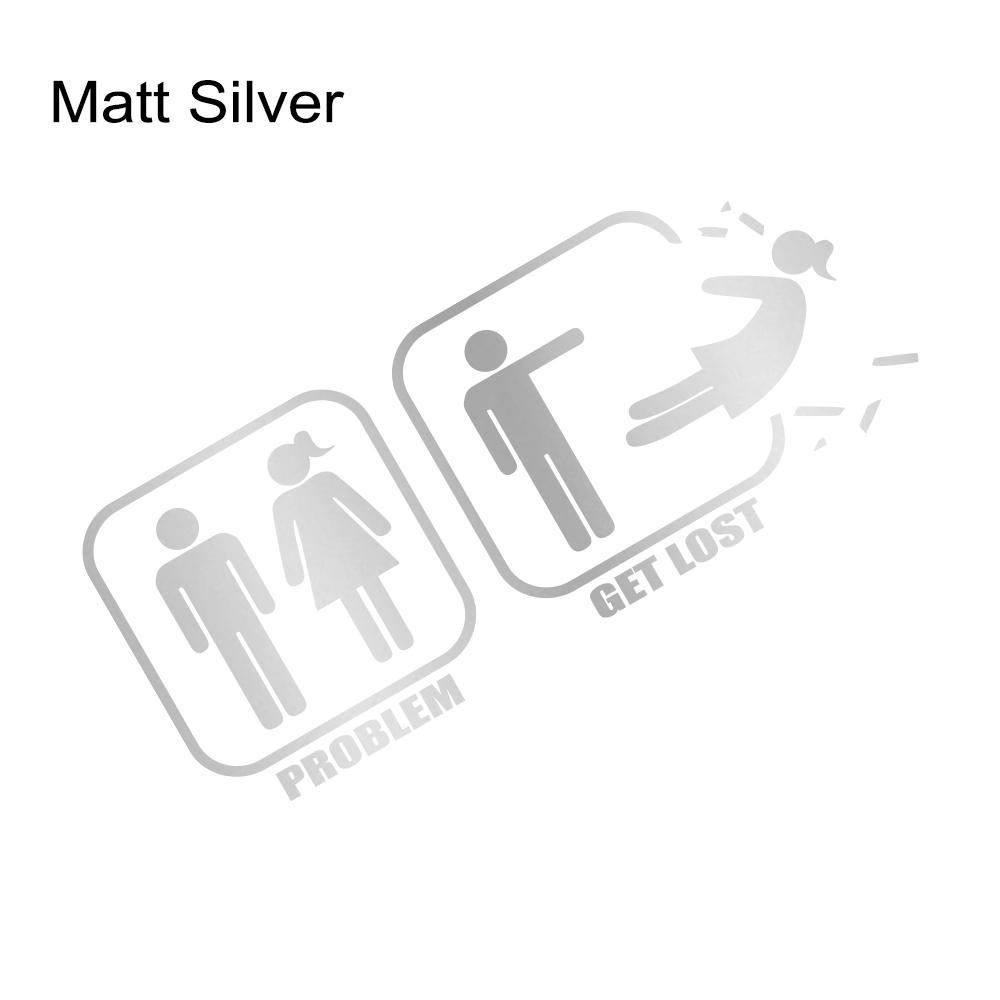 Car Stickers Man Woman Relationship Problem Get Lost Funny Vinyl Decal For Auto SUV Truck Window Bumper Waterproof Accessories