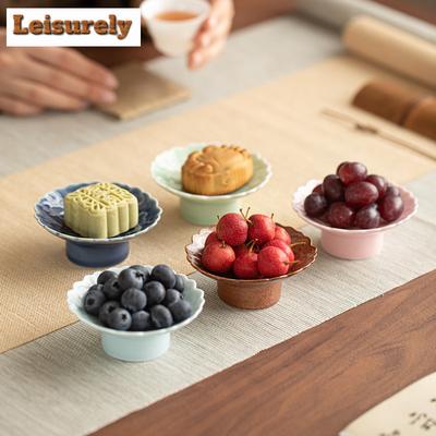 Ancient Charm And Auspicious Clouds Fruit Dishes Aesthetic Pastry Plate Household Serving Tray Teaset Accessories Ornaments Gift