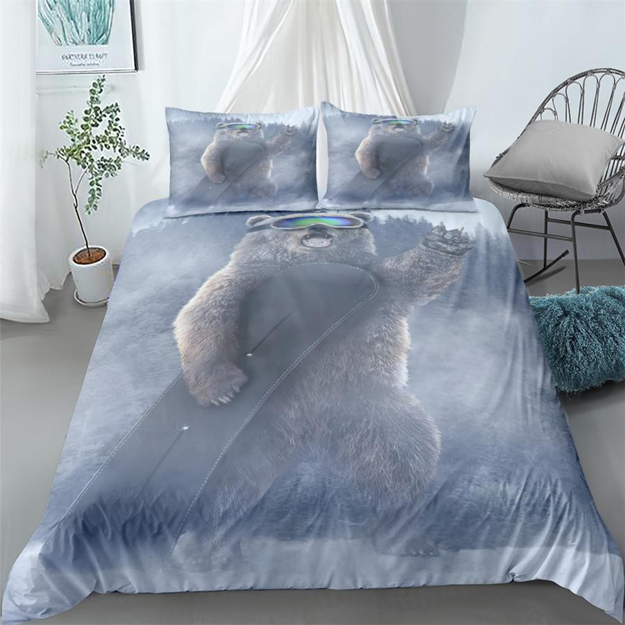 

Комплект пододеяльника 3D «Гризли» Кинг, Квин, Двуспальный, Полуторный, Односпальный размер, Комплект постельного белья EU single(135x200cm)