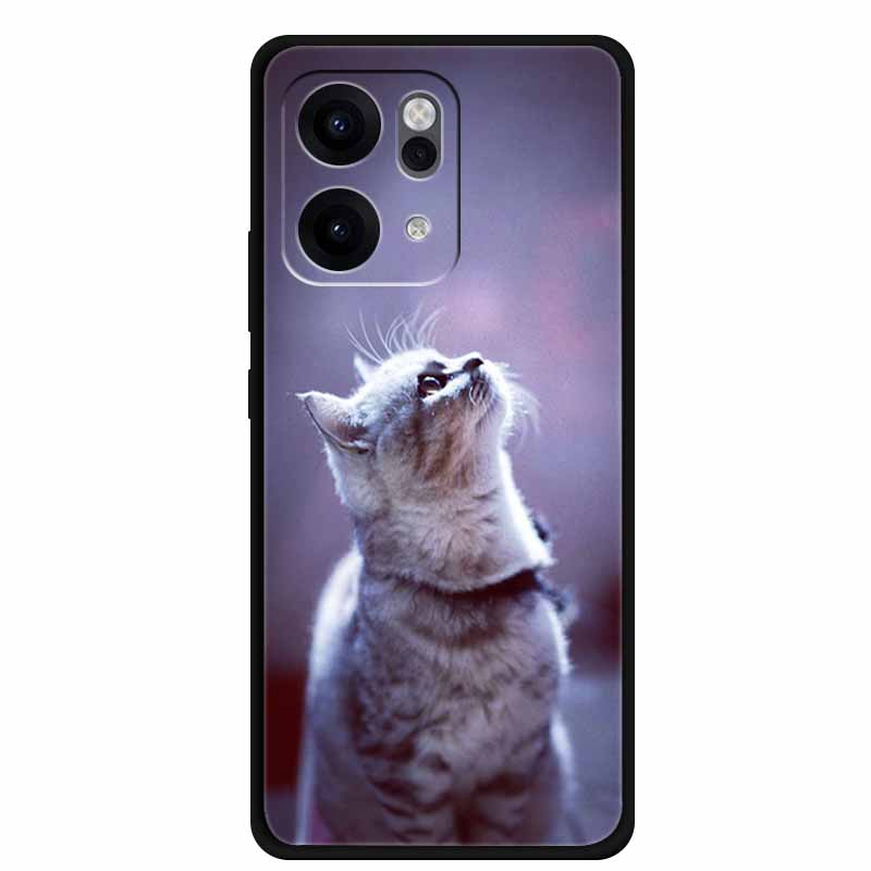 For Oppo Reno14 Pro 5G Case Animals Soft Silicone TPU Phone Cases Back Cover for Oppo Reno 14 Lion Shockproof Cool Wolf Capa