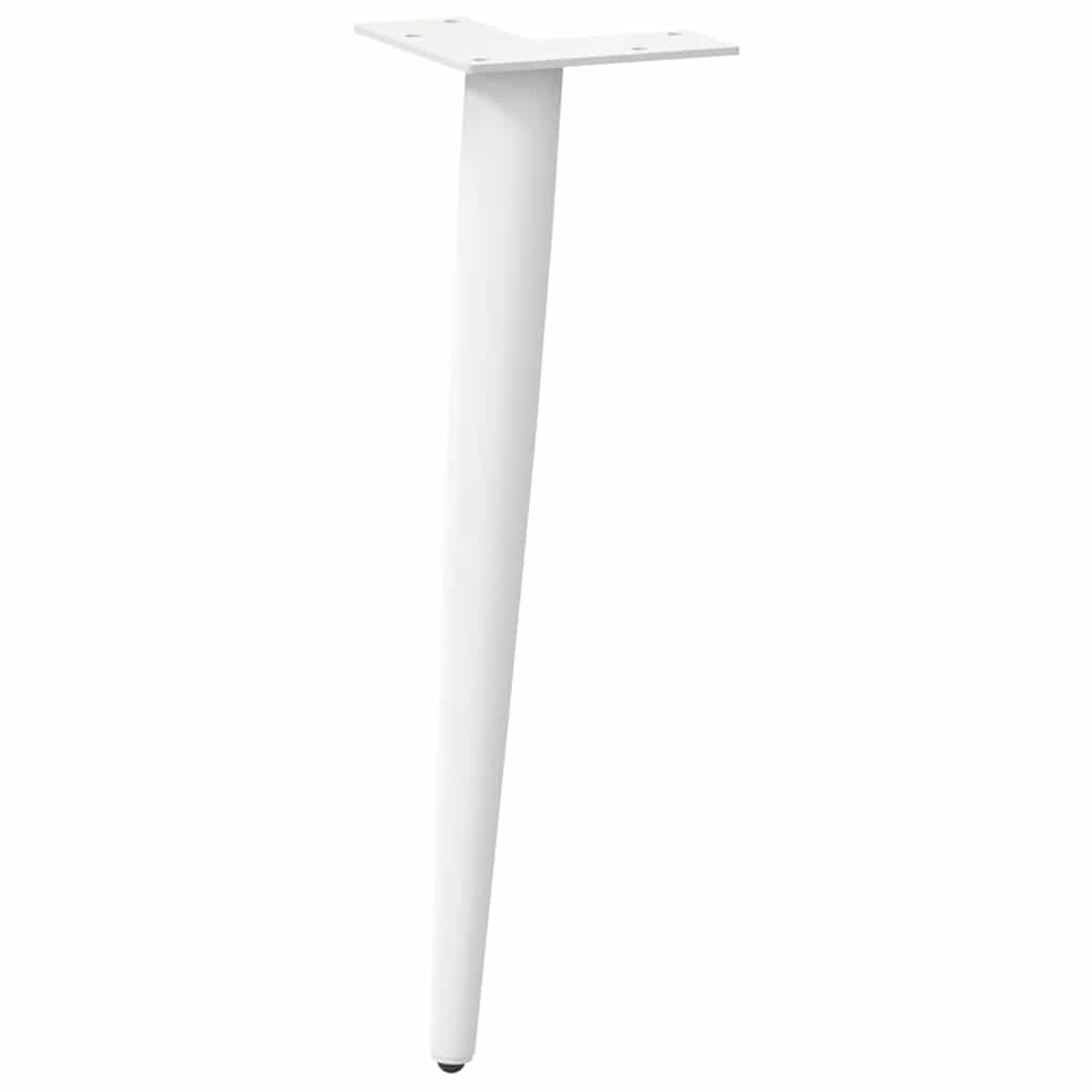 Vidaxl Coffee Table Legs, 4 Pcs, White, 42-43 Cm, Steel