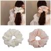 Feminine Elastic Hair Scrunchy with Unique Double Layer Lace Hairband Hairpieces Large Hair Accessories for Women