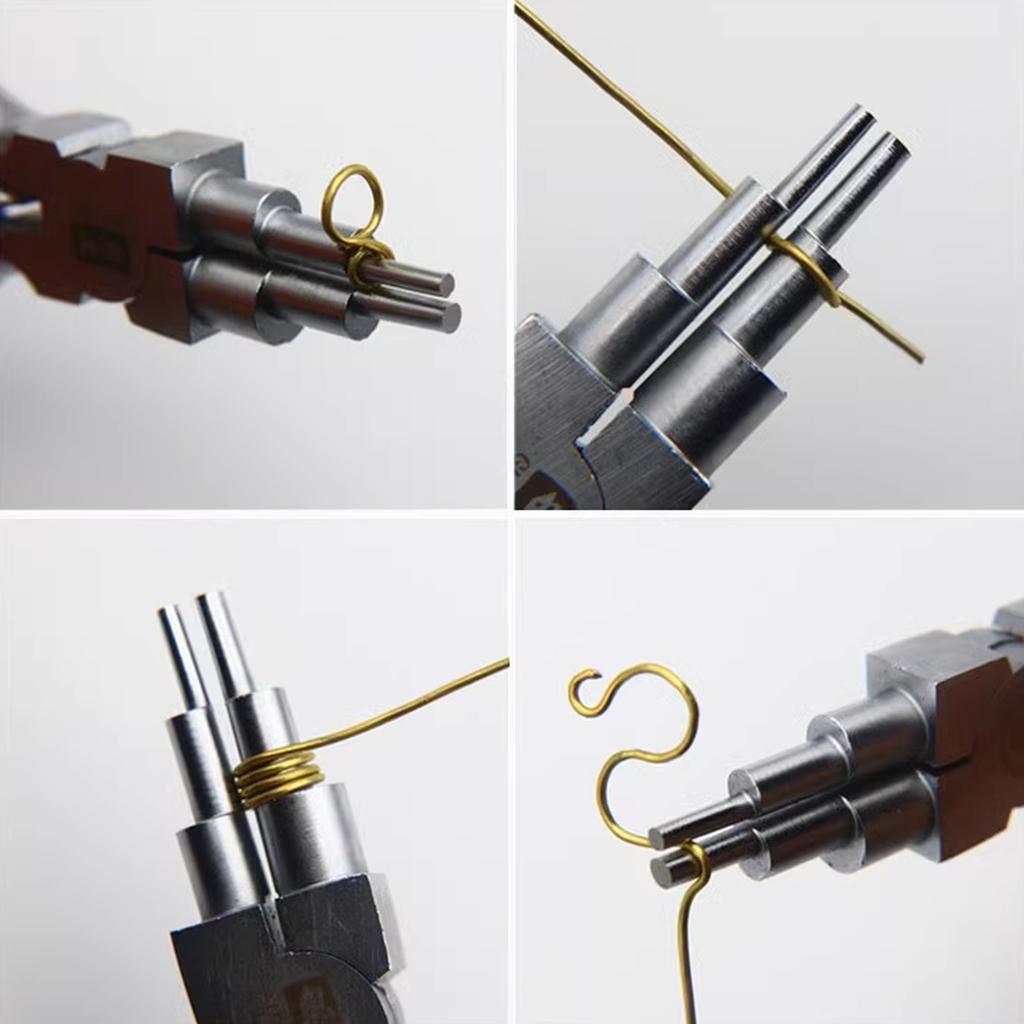 6-in-1 Round Nose Jewelry Plier, DIY Gold Wire Looping Forming Pliers with Non-Slip Handle for 2.5-9mm Loops and Jump Rings