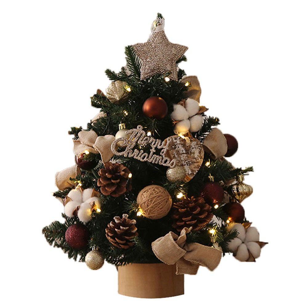 Mit Licht Bastel-Weihnachtsbaum-Set Künstlicher Kiefern-Schreibtisch-Weihnachtsbaum Festival
