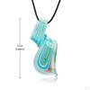 1 Set Fashion Striped Spiral Glass Necklace Earrings Women's Jewelry Pendants Charms