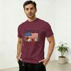 USA 250th Years America Floral Birthday Patriotic 4th of July TShirts for Unisex Vintage Cotton Crew Neck Short Sleeve Plus Size