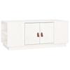 Vidaxl Coffee Table, White, 100X50X41 Cm, Solid Pine Wood