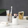 5 Stück 1 Satz Badezimmer Waschen Licht Luxus Keramik Zubehör Set, Seifenhalter, Mundspülbecher, Vorratsglas und Lotion Spender Keramik Set für Toilettenartikel.