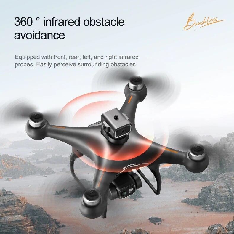 Nouveau S116 Mini Drone professionnel 8K HD double caméra WIFI FPV positionnement du flux optique évitement d'obstacles moteur sans balais hélicoptère RC Quadcopter