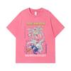 275 GSM Washed T-shirts 100% Cotton Digimon V7 Print Unisex Heavy Cotton T Shirt