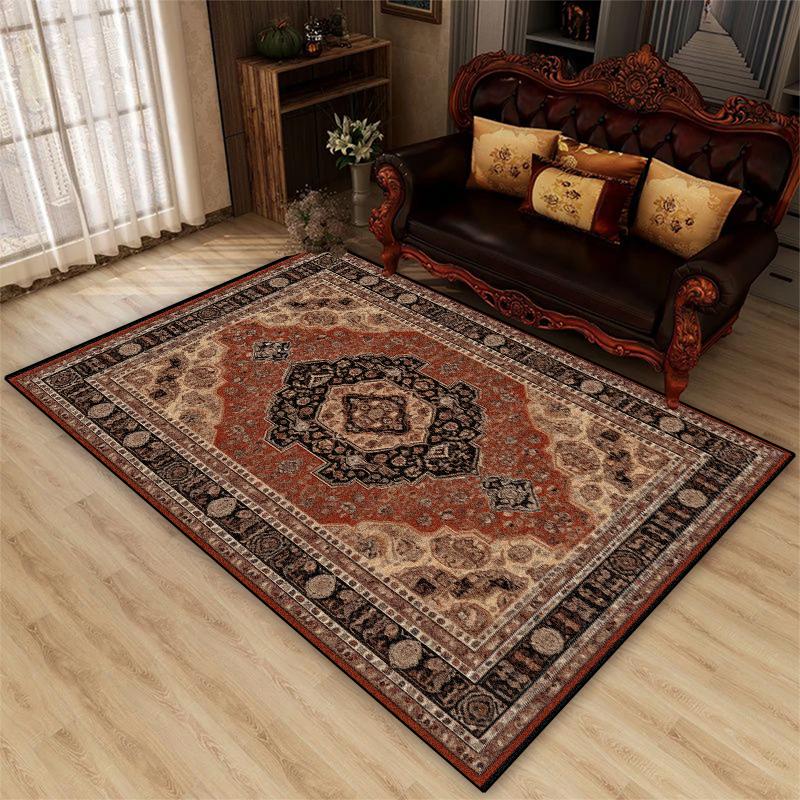 American Retro Luxury Persian Carpet Cloakroom Interior Decoration Bohemian Style Rugs Non-slip Washable Bedside Floor Mat