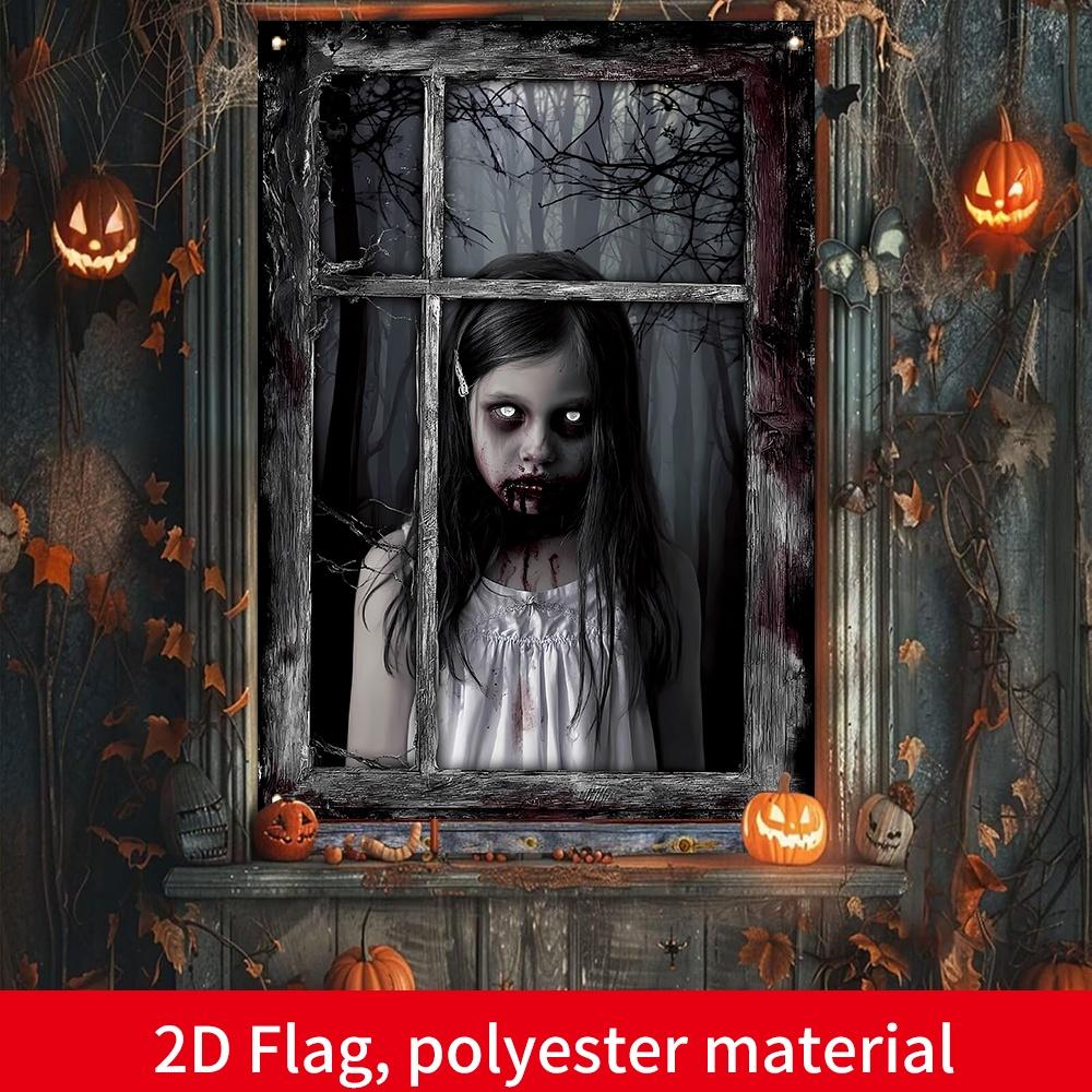 2D Flat 1pc - 31.5x47.24in Decor For Halloween Day of the Dead Party Indoor Outdoor Spooky Theme Decor Room Spanish Day of the Dead