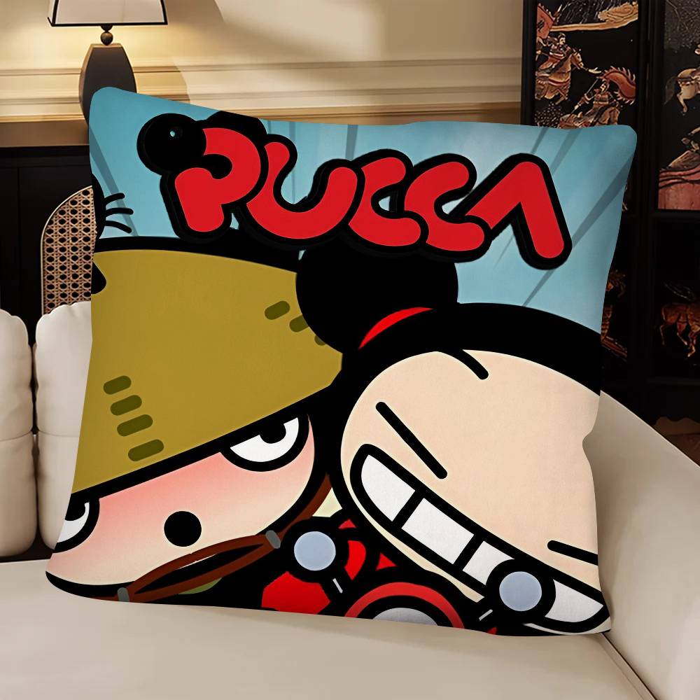 Kawaii PPucca Pillow Case Fashion Square Pillowcase Bedroom Sofa Room Ins Decoration Leisure
