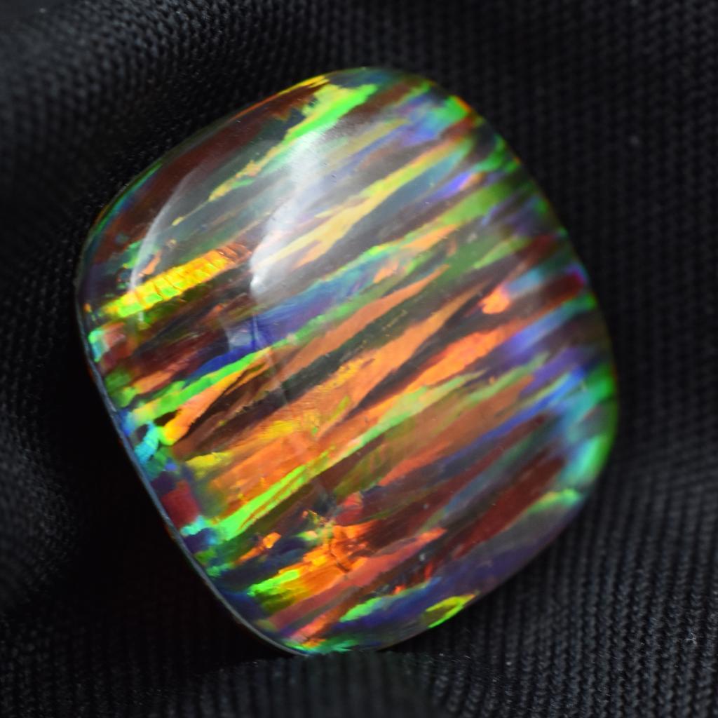 Lab-Created Opal Loose Gemstone Square Cushion Cut 12.25 Ct Multicolor October Birthday Birthstone