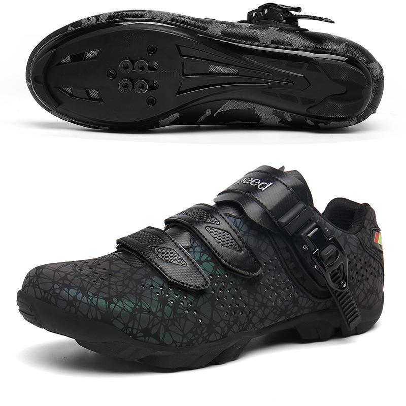 Dual-Use Professional Cycling Shoes for Men & Women - Road & Mountain Bike Racing with Hard Sole