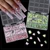 12-Grid Boxed Rhinestone Nail Art Flat Bottom Special-Shaped Diamond Nail Rhinestone Nail Art Jewelry Set