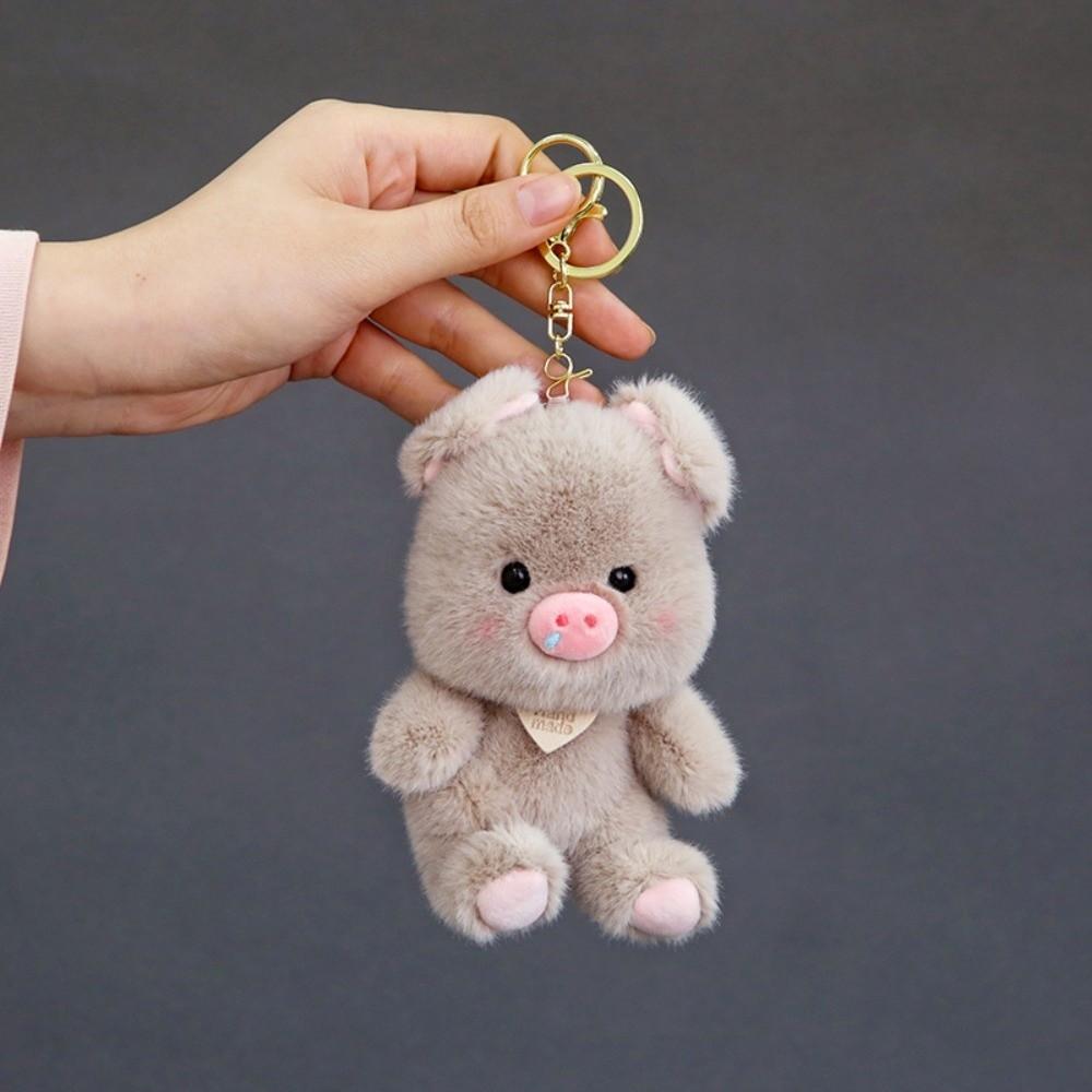 Cute Plush Pig Keychain Cartoon Bag Hanging Bag Charm Stuffed Pig Pendant  Gifts
