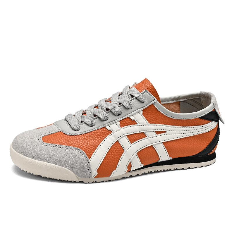 Classic Tiger Couple Forrest Gump Shoes Spring and Autumn Flat-bottomed Sports and Leisure Shoes Tide Lazy One Pedal Little White Shoes Board Shoes Me